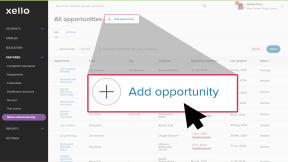 Add Opportunity highlighted on All Opportunities